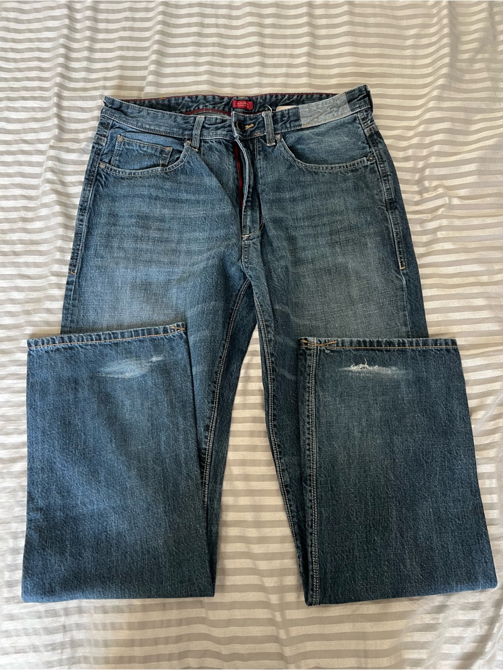 Sean John Men's Faded Blue Bootcut Jeans